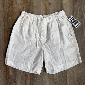 Lahgo White Linen Shorts Medium NWT​